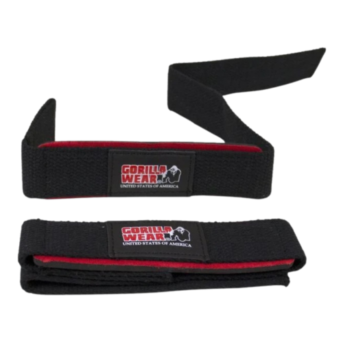 Padded Lifting Straps - Black/Red