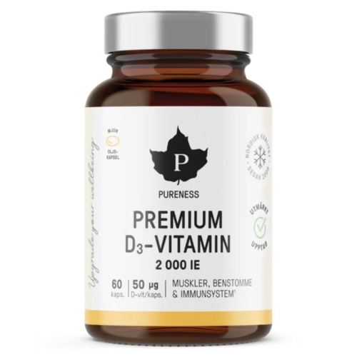 Pureness Premium D₃-vitamin 60 kapsler