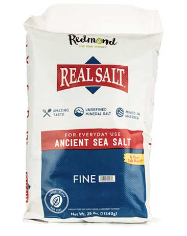 Redmond Real Salt Fine Bag 25 lb Redmond Real Salt Fine Bag 25 lb