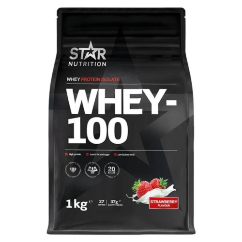 Whey-100 Myseprotein 1kg Strawberry