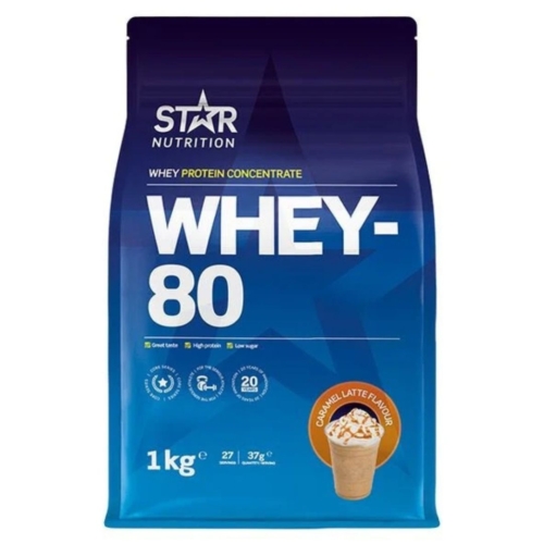 Whey-80 Myseprotein 1kg Caramel Latte