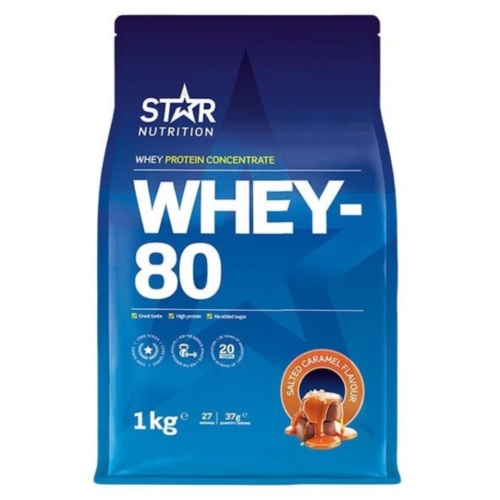 Whey-80 Myseprotein 1kg Salted Caramel