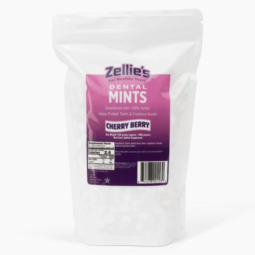 Zellie's Dental Mints, Cherry Berry, 1400 stk/pose - Bulk Bag